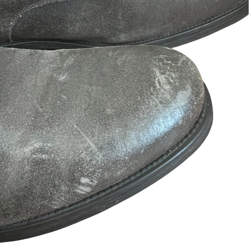 ASTON GREY Collection Brooklyn Gray Leather Combat Boots size 12 - Picture 6 of 15